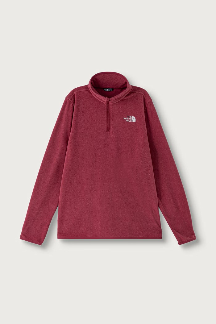The North Face Dukserica za djecu s flisom TEEN GLACIER 1/4 ZIP PULLOVER roza NF0A8CVGNMP1