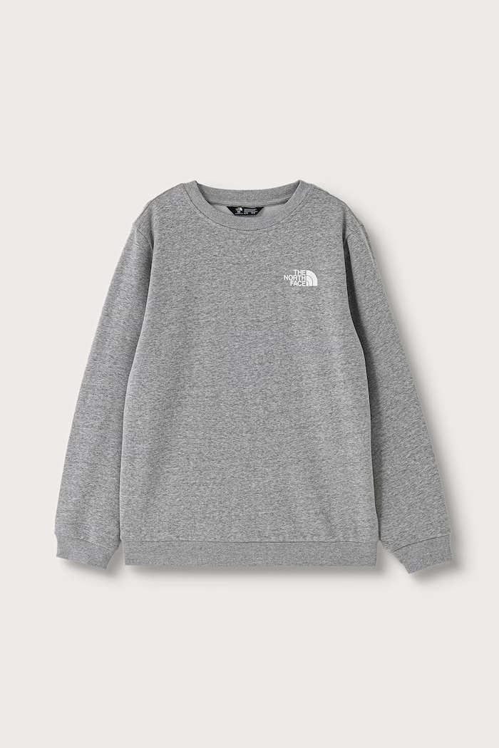 The North Face Dukserica za djecu s pamukom TEEN EVOLUTION BOX NSE CREW siva NF0A8F9WCQO1