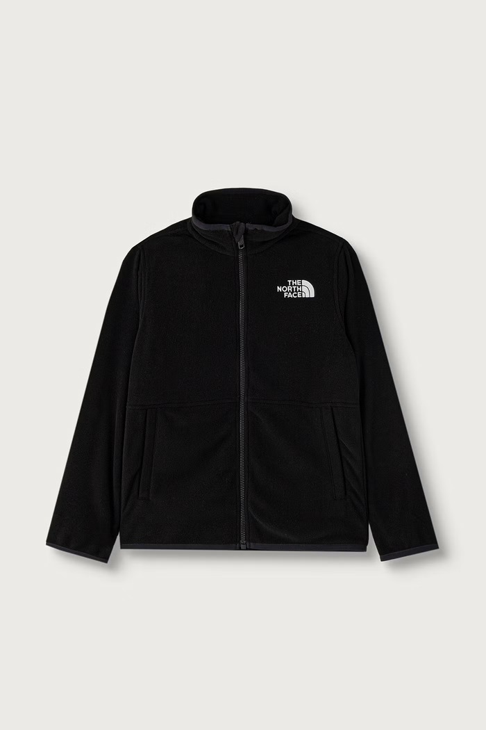 The North Face Dukserica sa flisom za djecu TEEN GLACIER FZ ZIP IN JACKET crna NF0A8F8AJK31