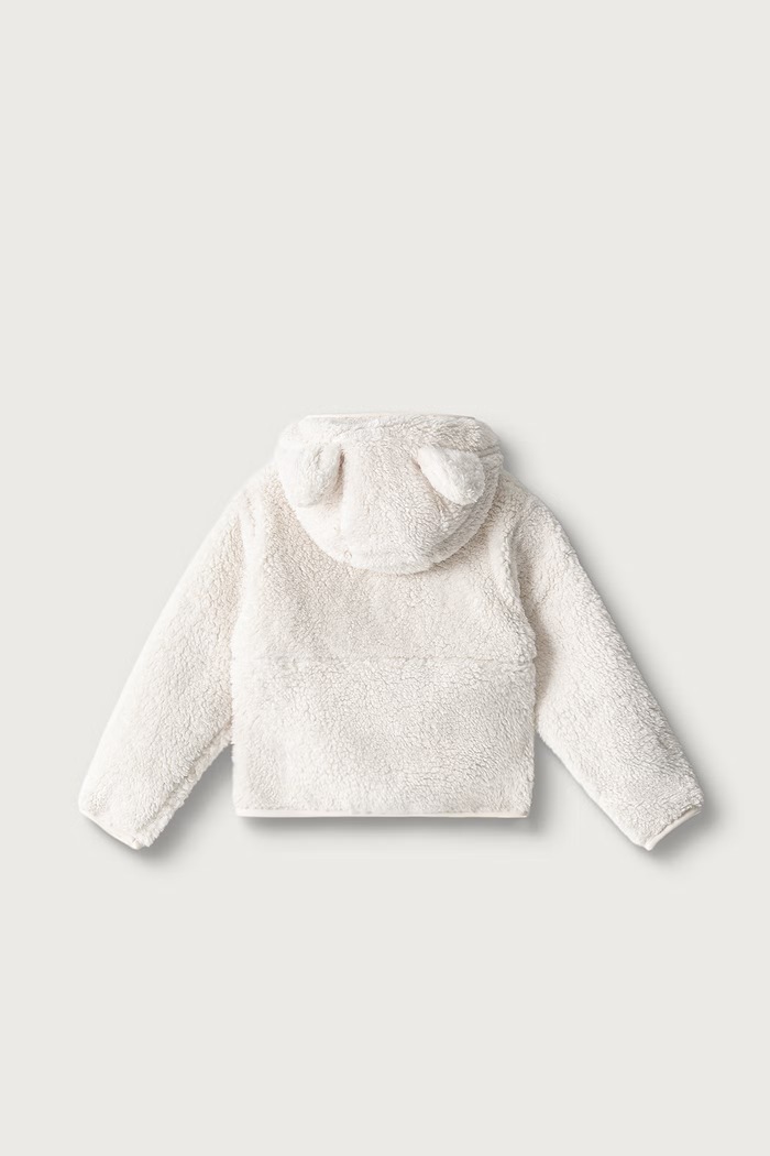 The North Face Bluza rozpinana z kapturem dziecięca polarowa KID CAMPSHIRE F/Z HOODIE beżowy NF0A88VRQLI1