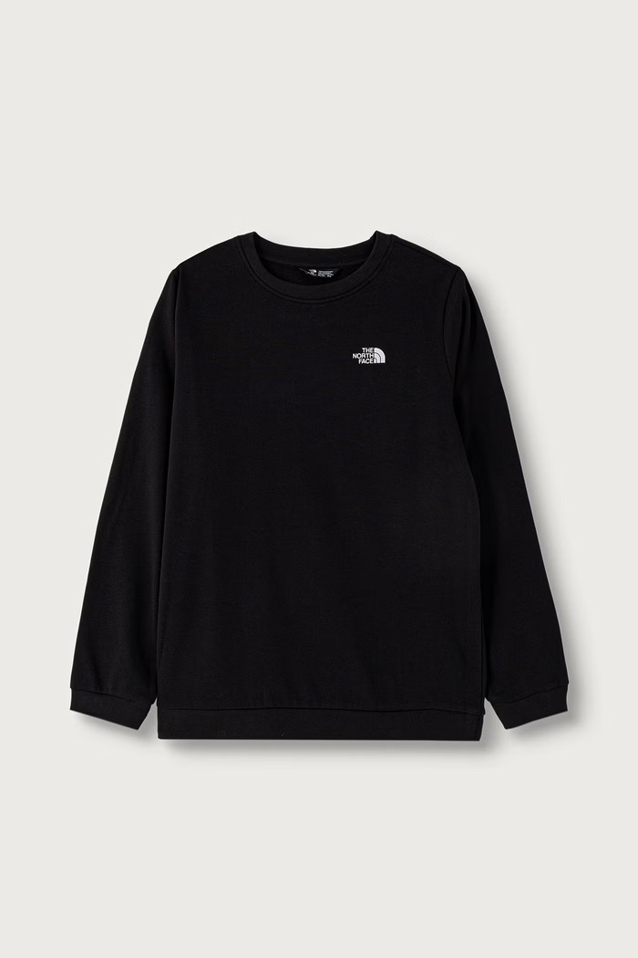 The North Face Dukserica za djecu s pamukom TEEN EVOLUTION SIMPLE DOME CREW crna NF0A8ESMJK31