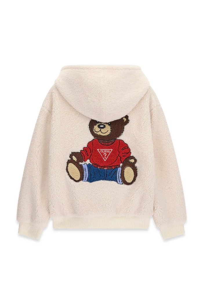 Guess Bluza rozpinana z kapturem dziecięca H6BL07.W5335.9BY2 beżowy AW26