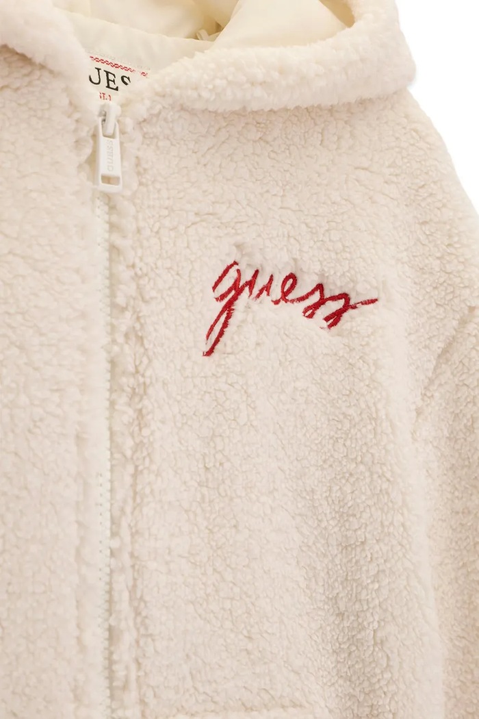 Chłopiec Guess Bluza rozpinana z kapturem dziecięca H6BL07.W5335.9BY2 beżowy