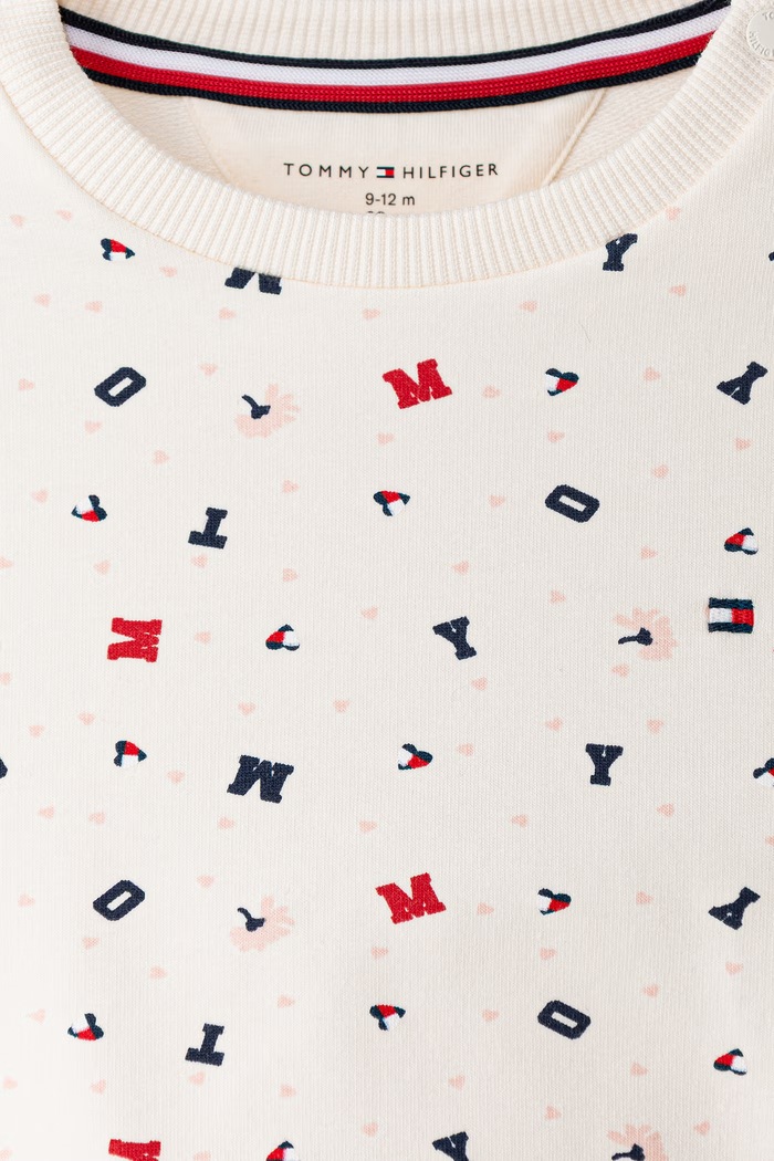 CHLAPEC Tommy Hilfiger mikina kojenecká s bavlnou KN0KN02337.9BY2 béžová