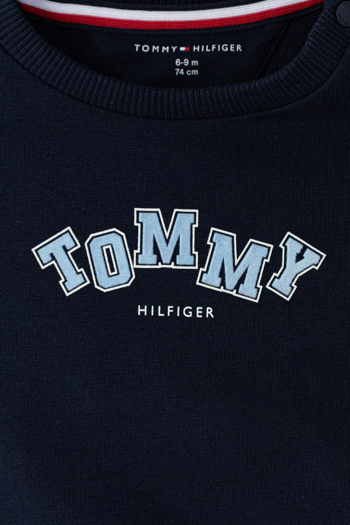 CHLAPEC Tommy Hilfiger mikina kojenecká s bavlnou KN0KN02337.9BY2 námořnická modř