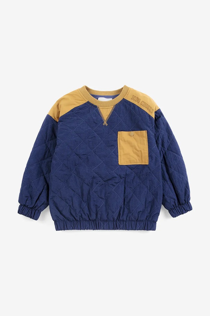 Bobo Choses Mikina detská bavlnená 226AC044 tmavomodrá AW26