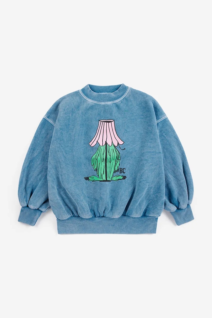 Bobo Choses felpa per bambini in cotone Hidden Monster 226AC038 blu AW26