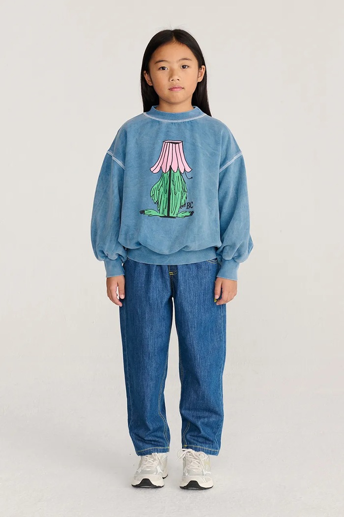 BIMBA Bobo Choses felpa per bambini in cotone Hidden Monster 226AC038 blu