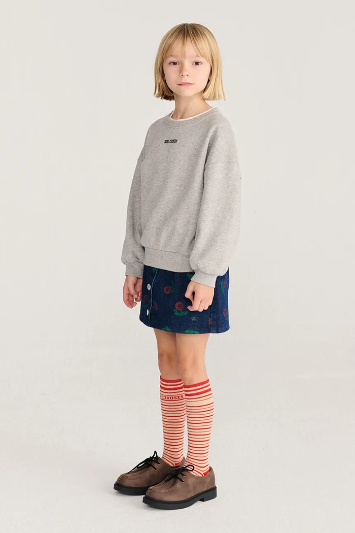 Bobo Choses oversize dukserica za djecu od pamuka Mush Monster siva 226AC036
