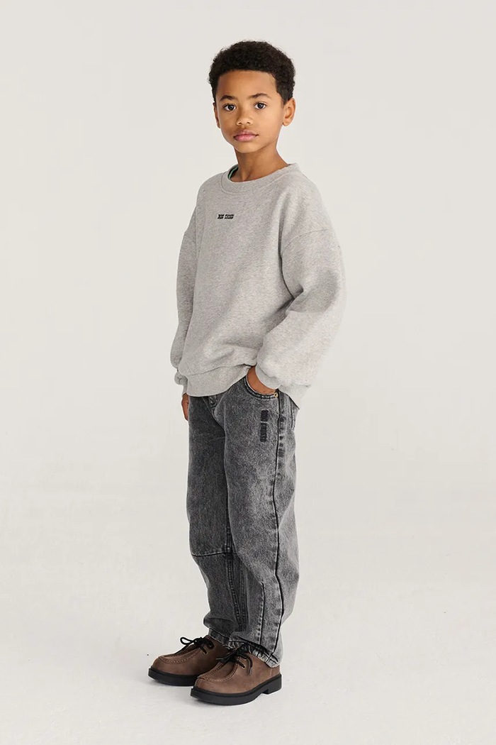 Bobo Choses oversize dukserica za djecu od pamuka Mush Monster 226AC036 siva