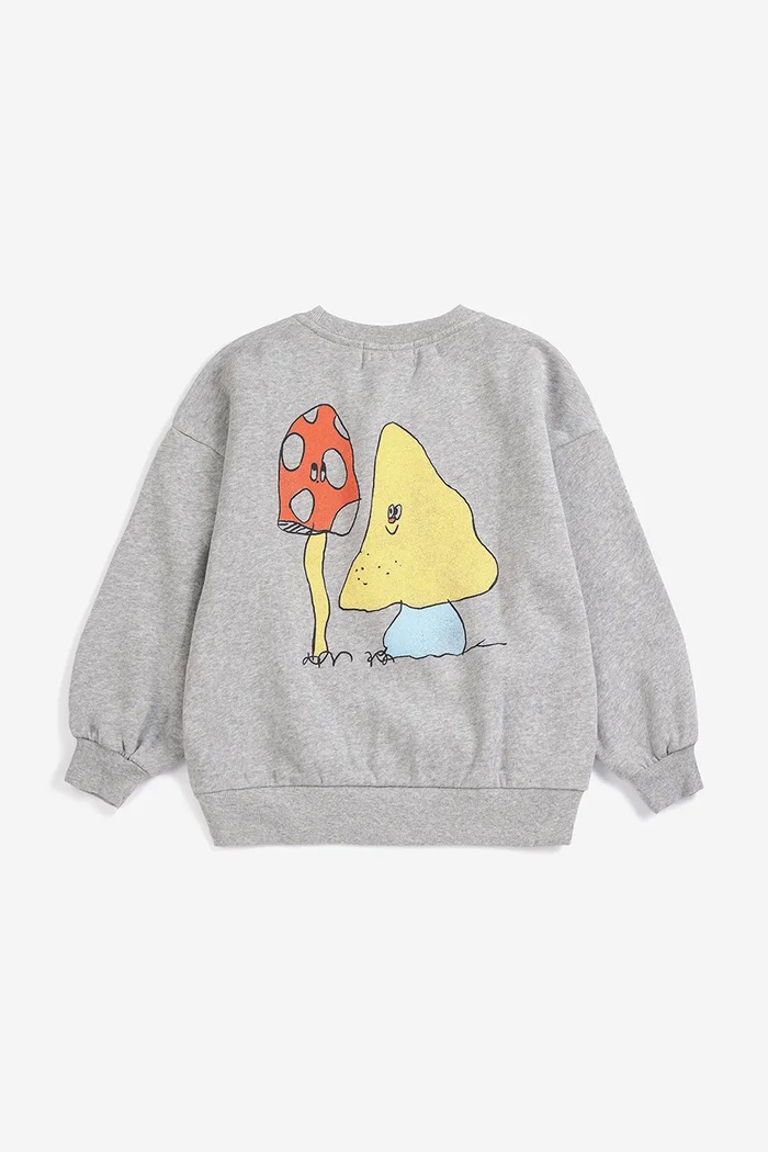 Dječaci Bobo Choses oversize dukserica za djecu od pamuka Mush Monster 226AC036 siva