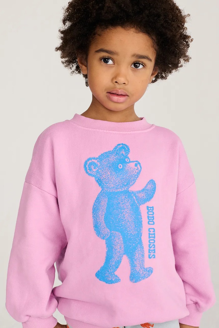 Bobo Choses oversize dukserica za djecu s pamukom Softpaw Monster roza 226AC029