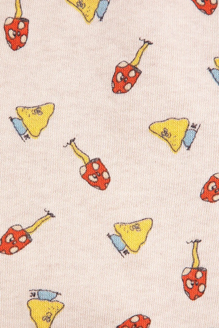 Суичър за деца от памук Mush Monster Bobo Choses 226AB116 бежов