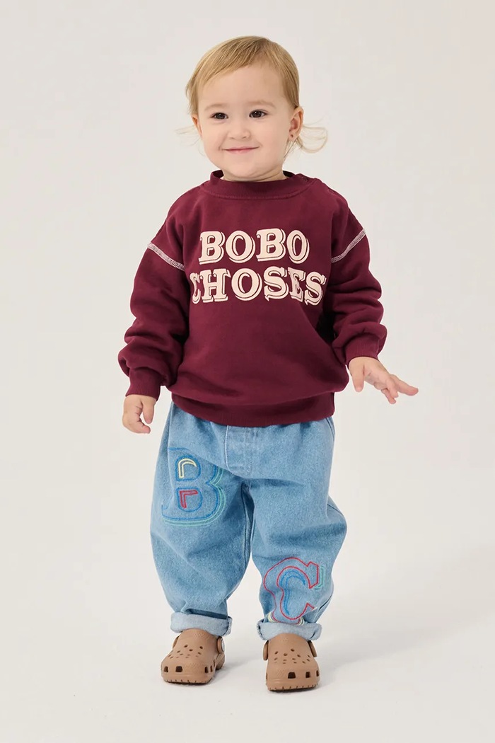 Bobo Choses Μπλούζα βρεφική βαμβακερή μπορντό 226AB099