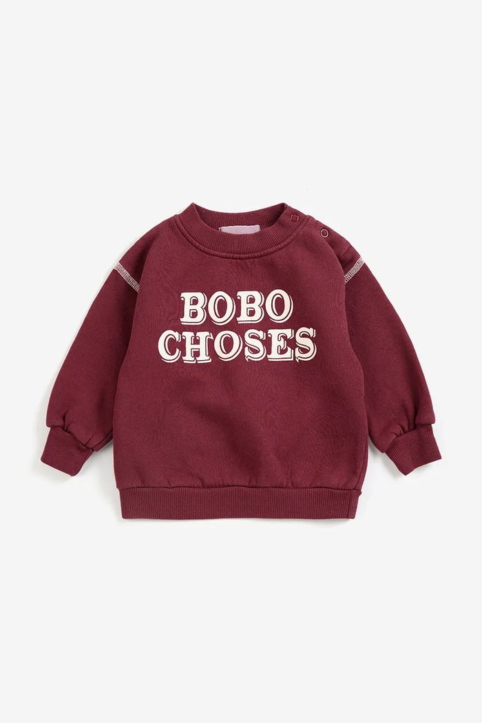 Bobo Choses Μπλούζα βρεφική βαμβακερή 226AB099 μπορντό AW26