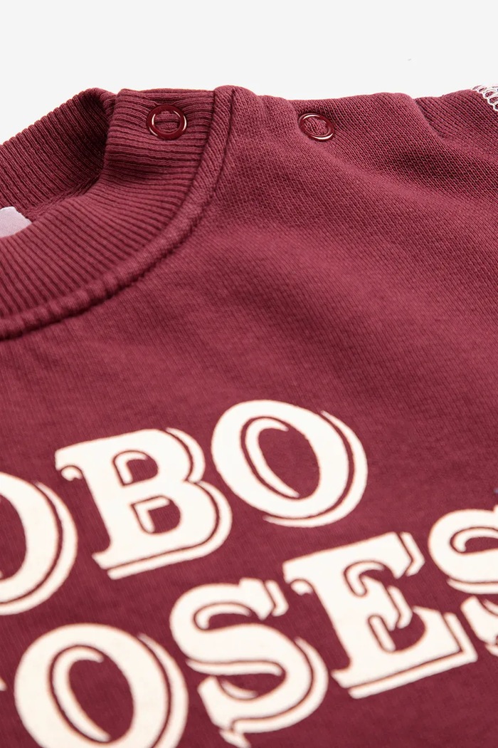 Αγορίστικα Bobo Choses Μπλούζα βρεφική βαμβακερή 226AB099 μπορντό