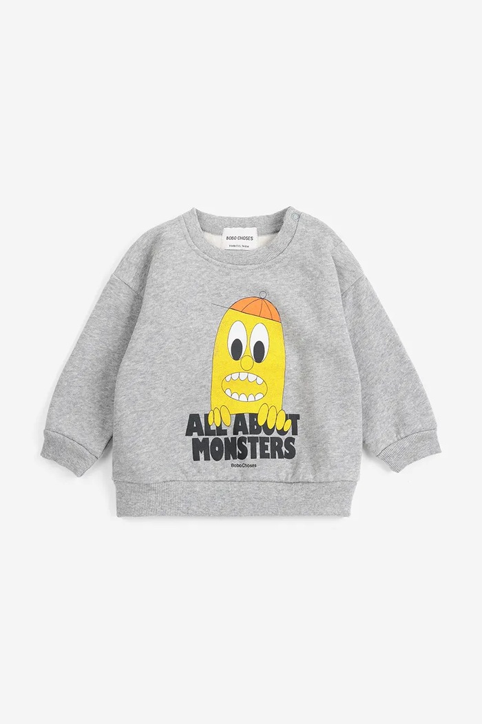 Bobo Choses μπλούζα παιδική βαμβακερή Bigtooth Lemon 226AB055 γκρί AW26