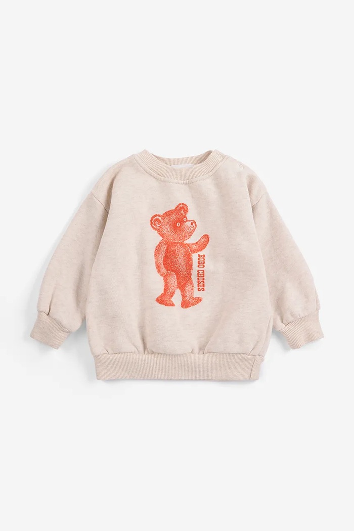 Bobo Choses oversize dukserica za djecu od pamuka Softpaw Monster 226AB053 bež AW26
