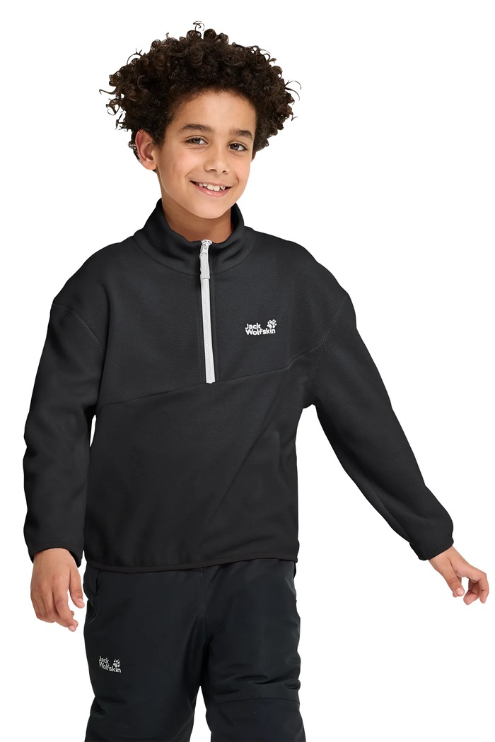Αγορίστικα Jack Wolfskin Μπλούζα fleece παιδική TAUNUS 100 A66169.164.176 μαύρο