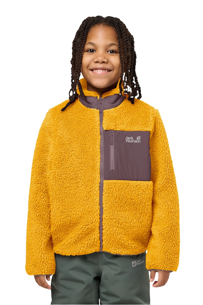 Bluza polarowa dziecięca ICE CURL Jack Wolfskin żółty 1609162.164.176