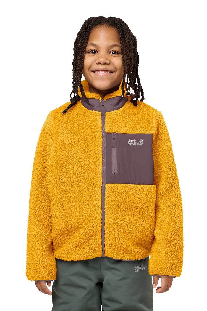 Bluza polarowa dziecięca ICE CURL Jack Wolfskin żółty 1609162.104.152