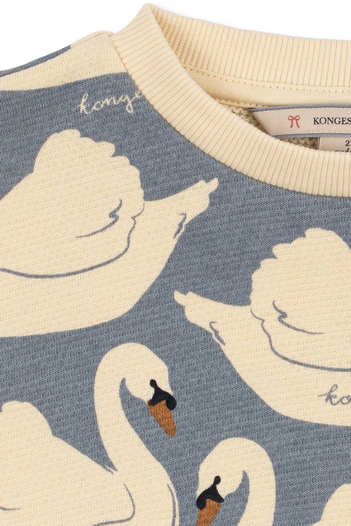 Chlapec Konges Sløjd Mikina detská bavlnená LOUPY PRINT SWEAT SHIRT GOTS KS106116.9BY2 modrá
