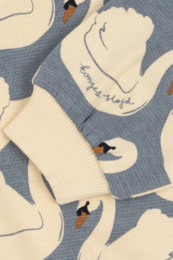 Mikina detská bavlnená LOUPY PRINT SWEAT SHIRT GOTS Konges Sløjd KS106116.9BY2 modrá
