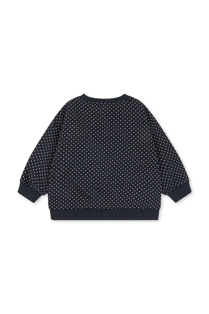 Konges Sløjd Bluza dziecięca z bawełną LOU DOT SEQUIN SWEAT SHIRT GOTS KS106113.9BY2 granatowy AW26