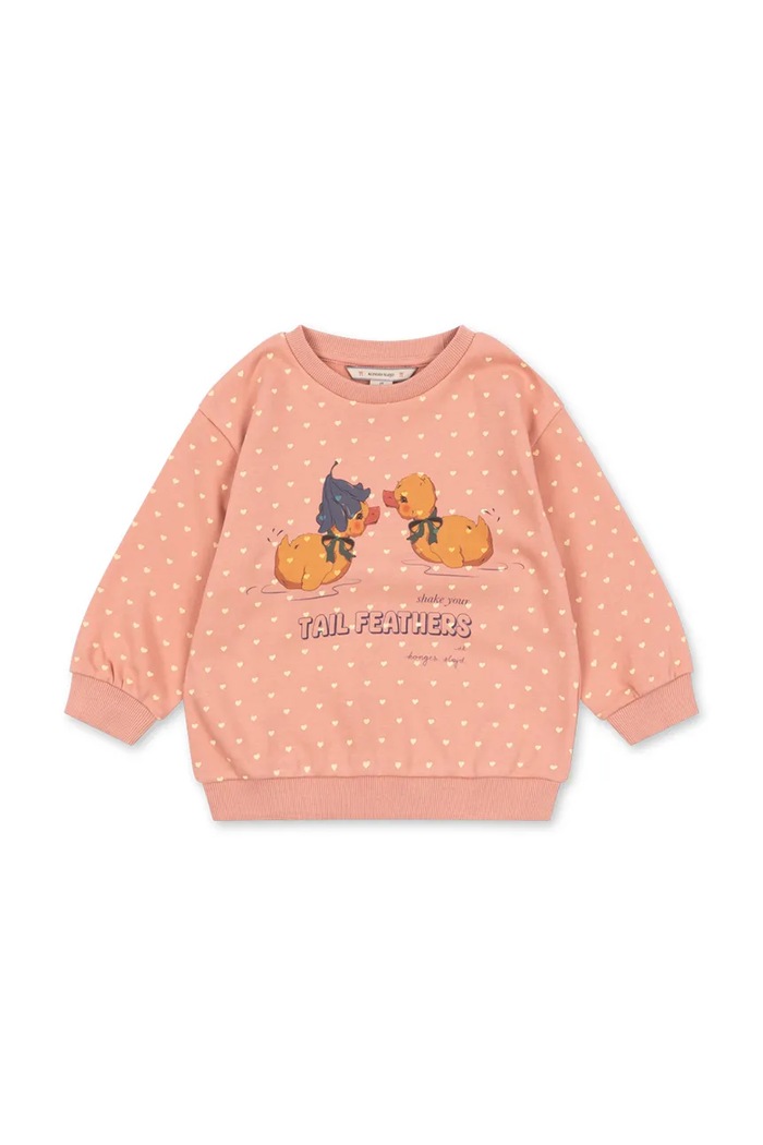 Konges Sløjd Bluza dziecięca bawełniana SPOTTY SWEAT BLOUSE GOTS różowy KS107375.9BY2