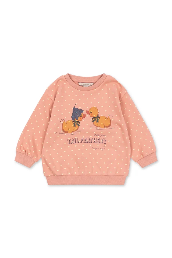 Konges Sløjd Bluza dziecięca bawełniana SPOTTY SWEAT BLOUSE GOTS różowy KS107375.9BY2