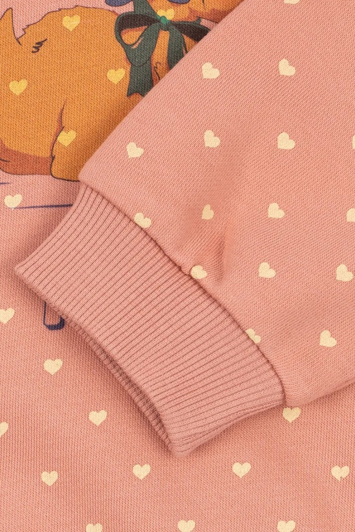 Bluza dziecięca bawełniana SPOTTY SWEAT BLOUSE GOTS Konges Sløjd różowy KS107375.9BY2