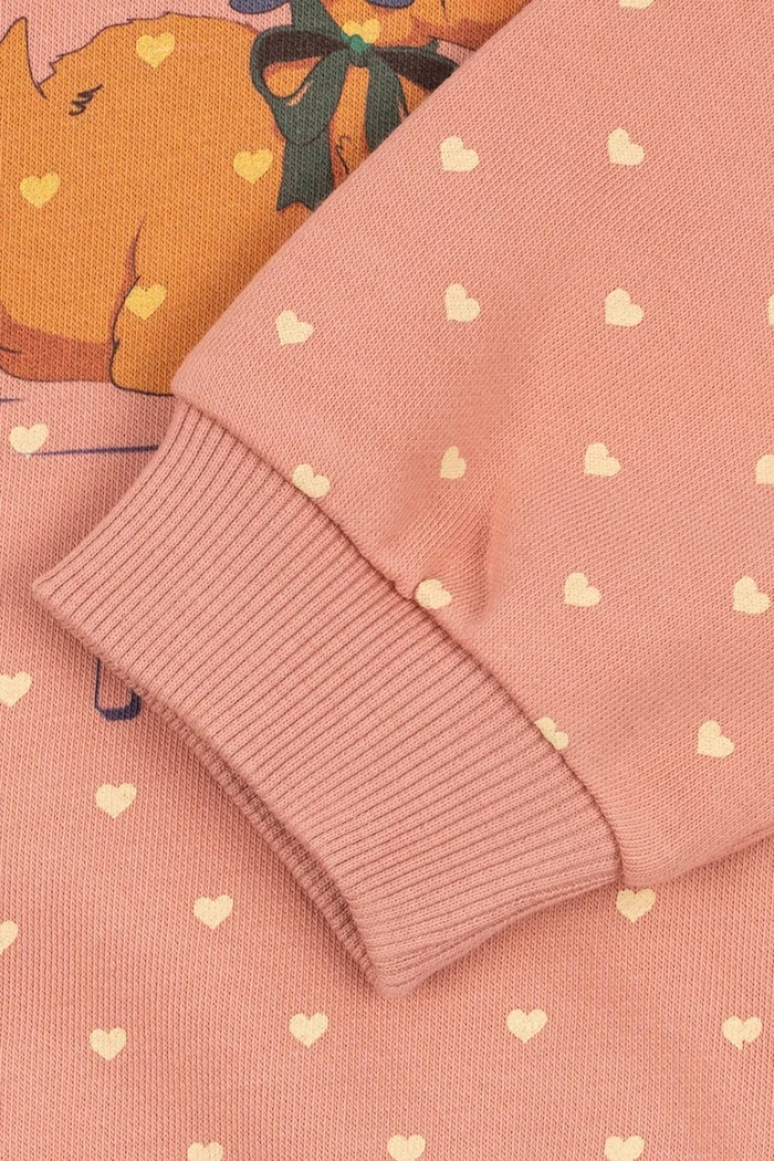 Bluza dziecięca bawełniana SPOTTY SWEAT BLOUSE GOTS Konges Sløjd różowy KS107375.9BY2