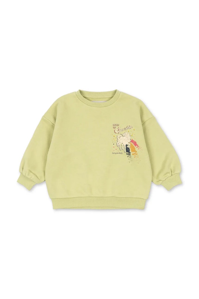 Konges Sløjd Bluza dziecięca bawełniana LOU SWEAT SHIRT GOTS KS106107.9BY2 zielony AW26