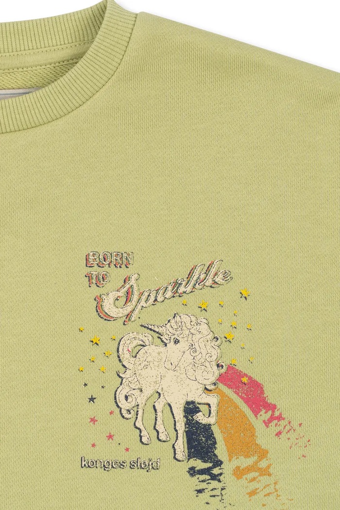 Bluza dziecięca bawełniana LOU SWEAT SHIRT GOTS Konges Sløjd zielony KS106107.9BY2