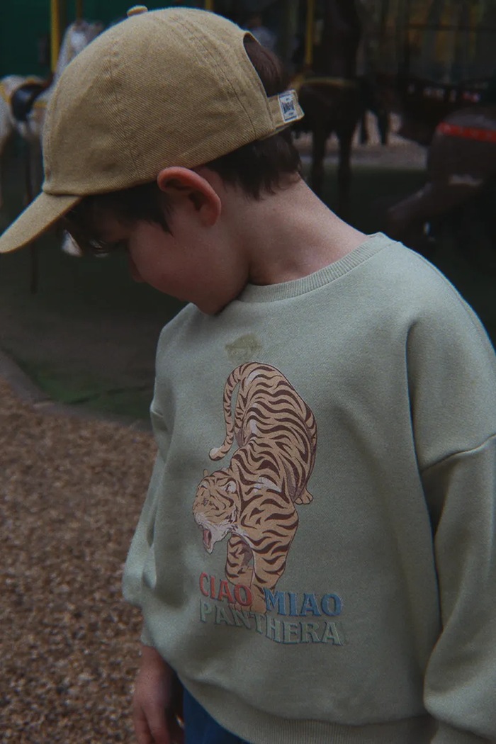 Konges Sløjd Bluza dziecięca bawełniana LOU SWEAT SHIRT GOTS zielony KS106107.9BY2