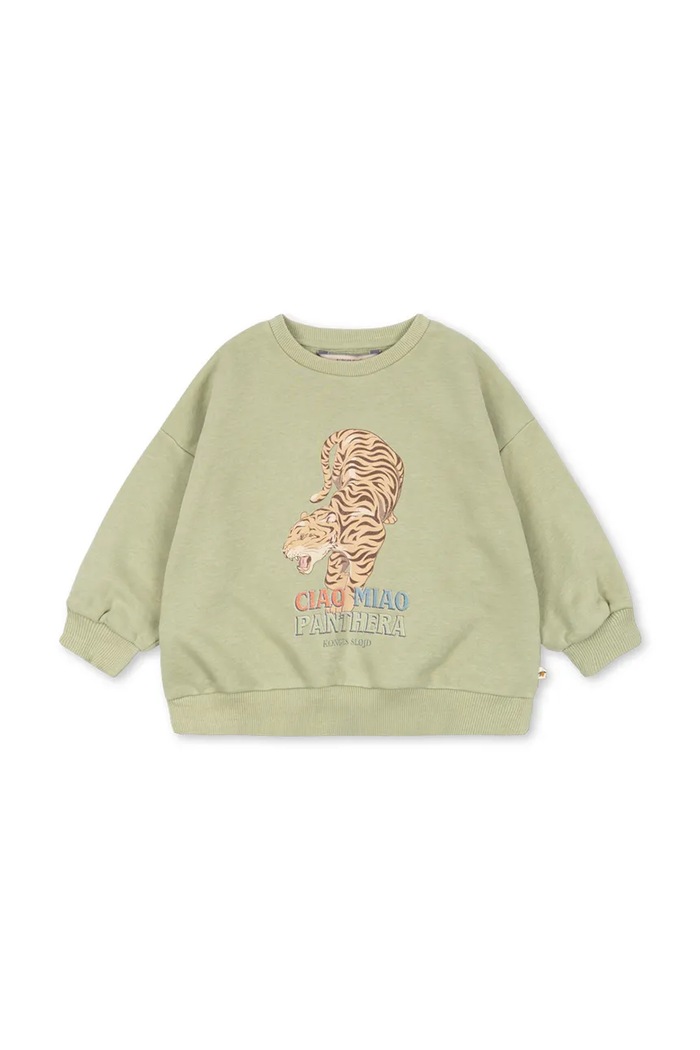 Konges Sløjd Bluza dziecięca bawełniana LOU SWEAT SHIRT GOTS KS106107.9BY2 zielony AW26