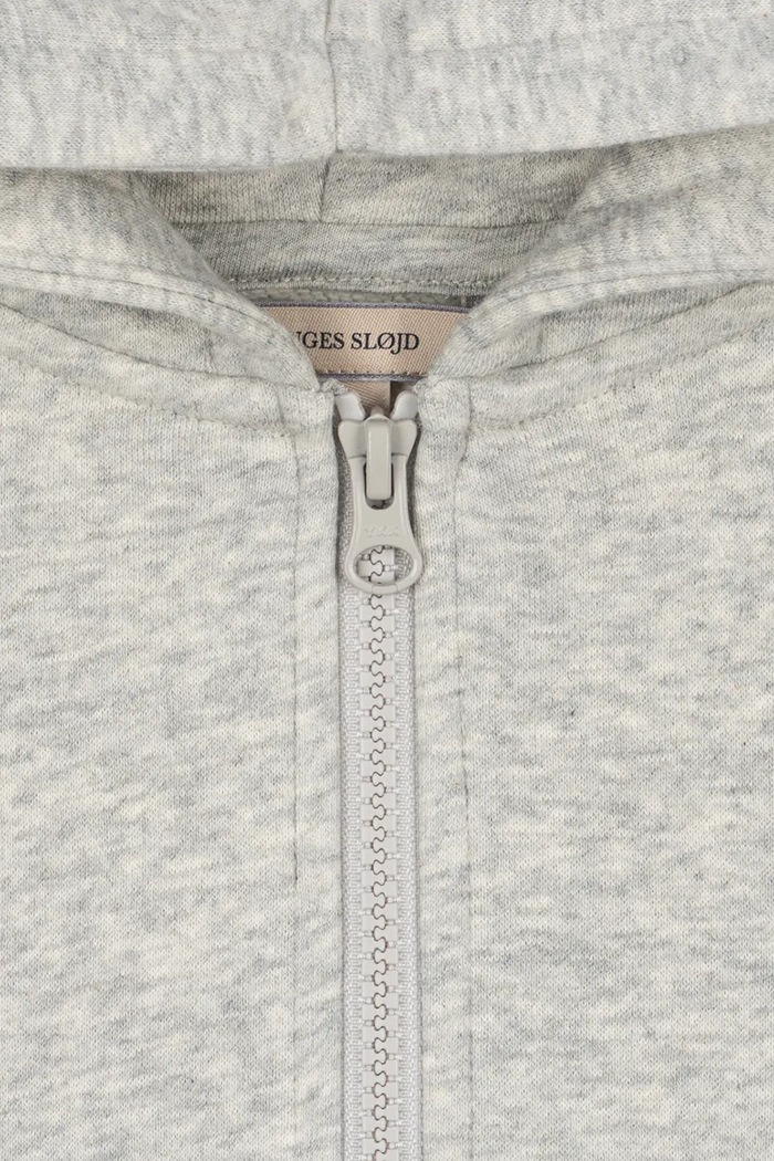 Konges Sløjd mikina na zips s kapucňou detská s bavlnou LOU SWEAT ZIP HOOD GOTS KS106108.9BY2 sivá