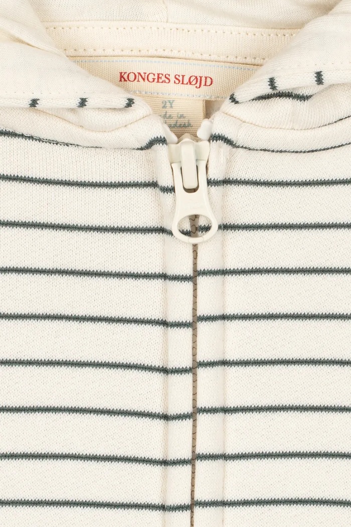 Chlapec Konges Sløjd mikina na zips s kapucňou detská s bavlnou AMIO SWEAT ZIP HOOD OCS KS105881.9BY2 biela