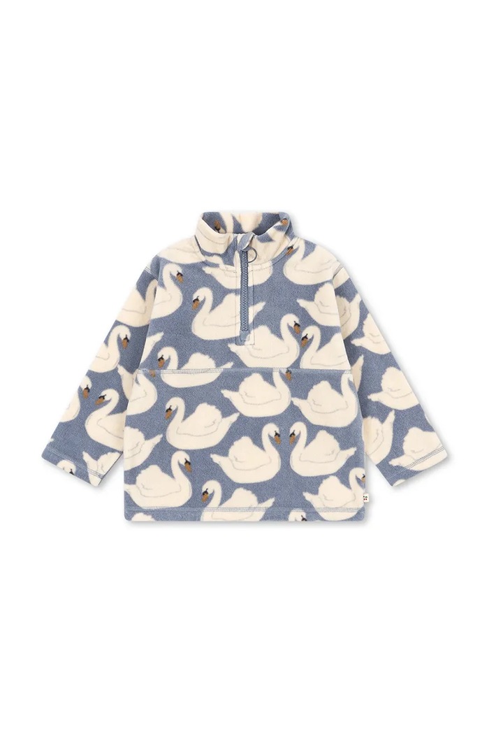 Konges Sløjd felpa in pile per bambini TAVI FLEECE SWEATSHIRT GRS KS105774.9BY2 blu AW26