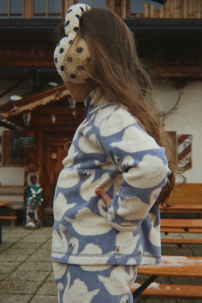 Konges Sløjd felpa in pile per bambini TAVI FLEECE SWEATSHIRT GRS KS105774.9BY2