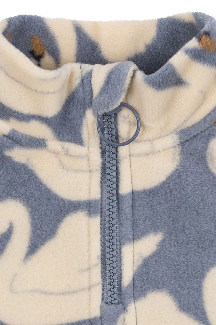 Konges Sløjd felpa in pile per bambini TAVI FLEECE SWEATSHIRT GRS blu KS105774.9BY2