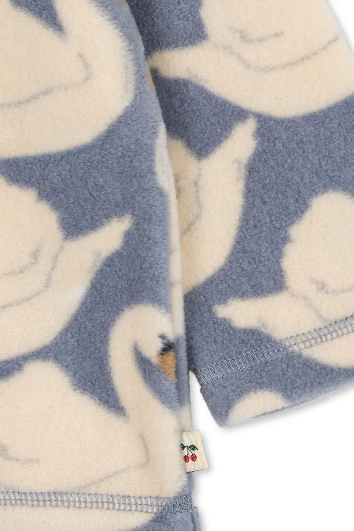 Konges Sløjd felpa in pile per bambini TAVI FLEECE SWEATSHIRT GRS KS105774.9BY2 blu