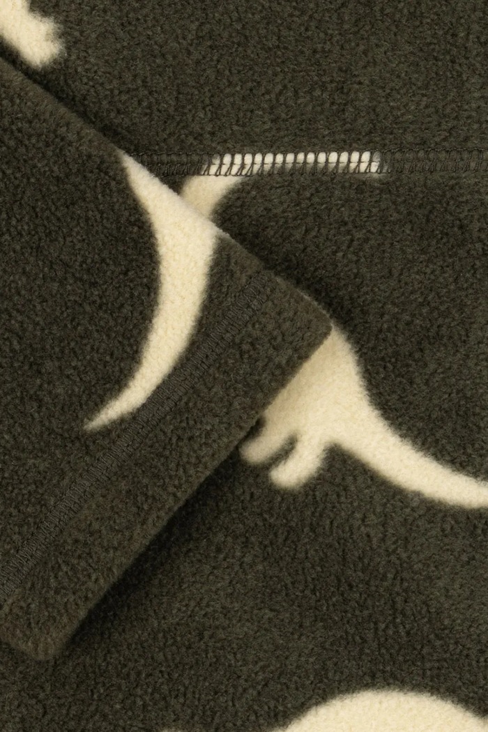 Konges Sløjd felpa in pile per bambini TAVI FLEECE SWEATSHIRT GRS verde KS105774.9BY2