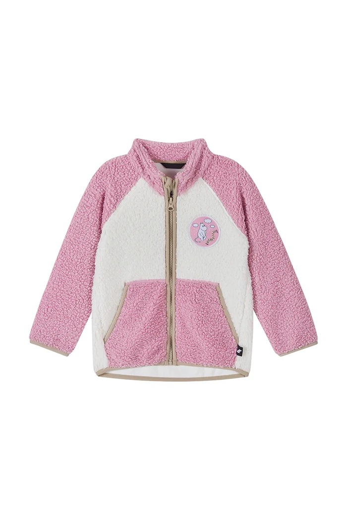 Reima bluza rozpinana dziecięca polarowa Moomin Kramgo 5200079E.9BY2 różowy AW26