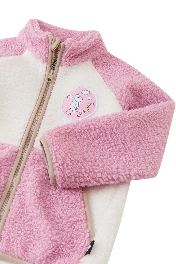 Reima bluza rozpinana dziecięca polarowa Moomin Kramgo różowy 5200079E.9BY2