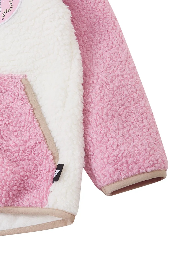 Reima bluza rozpinana dziecięca polarowa Moomin Kramgo 5200079E.9BY2 różowy