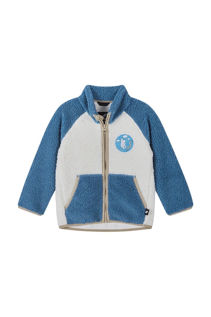 Reima bluza rozpinana dziecięca polarowa Moomin Kramgo 5200079E.9BY2 niebieski AW26
