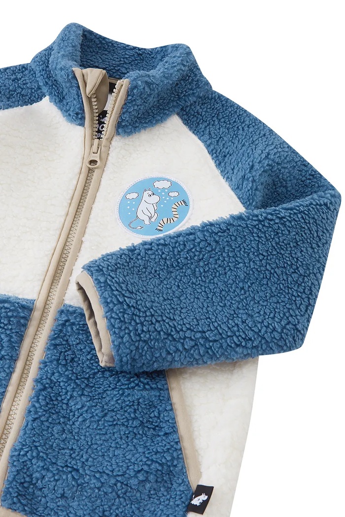 Reima bluza rozpinana dziecięca polarowa Moomin Kramgo niebieski 5200079E.9BY2
