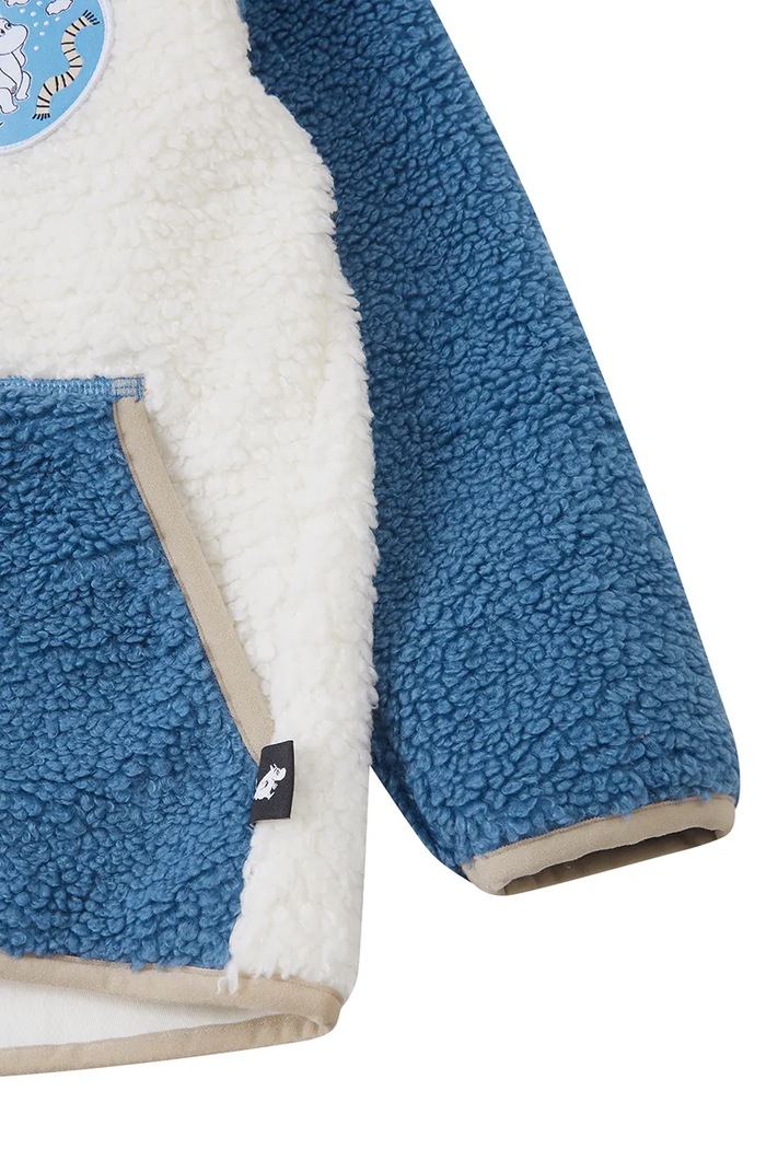 Reima bluza rozpinana dziecięca polarowa Moomin Kramgo 5200079E.9BY2 niebieski