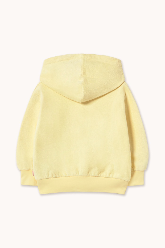 Tinycottons Bluza z kapturem dziecięca bawełniana TINY CORGI GRAPHIC HOODIE AW26.439 żółty AW26
